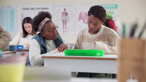 students working together in the classroom