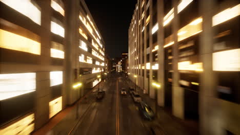 beautiful aerial drone hyperlapse view of urban modern city