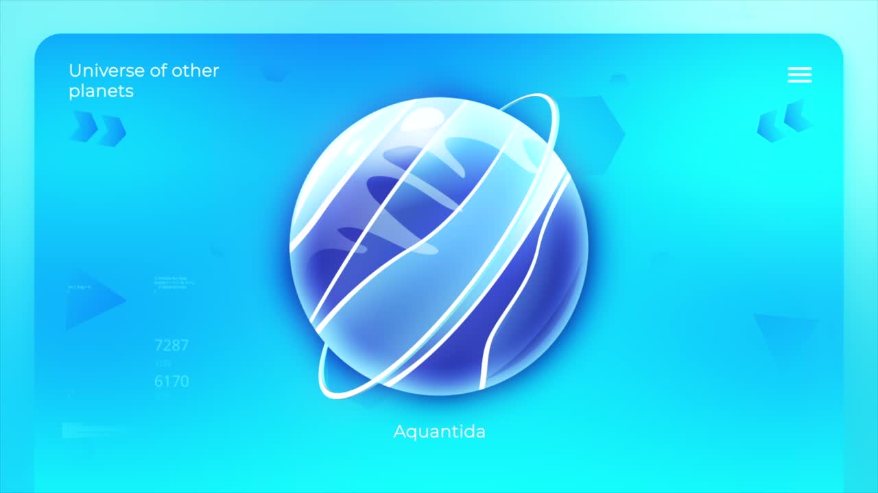 Illustrazione del Pianeta Aquantida