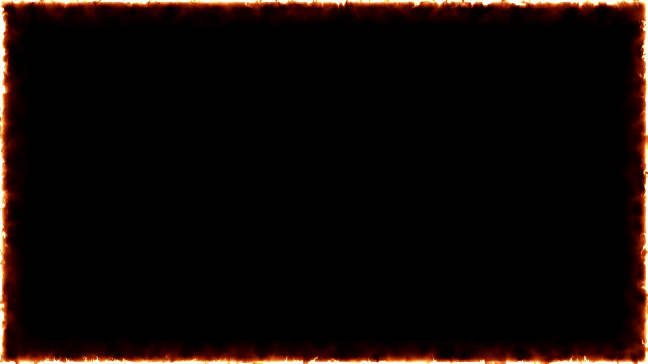 4k 추상적인 배경과 불 프레임은 검은 배경에 고립됩니다. 모션 그래픽 및 애니메이션 배경.