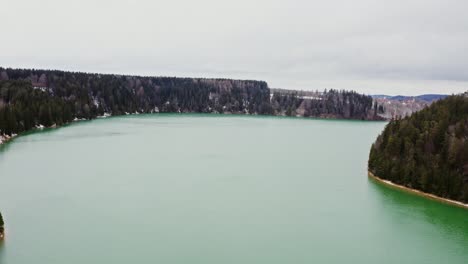 winter landscape of a mountain lake