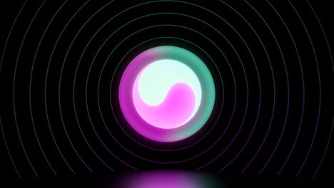 neon yin yang design