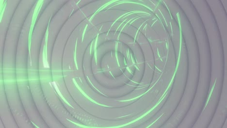 animation of white circles over digital tunnel