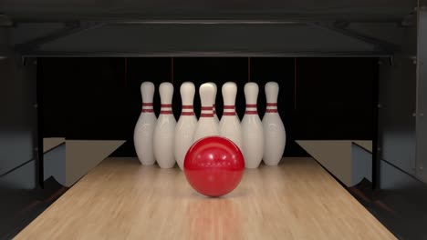 bowling strike in slow motion