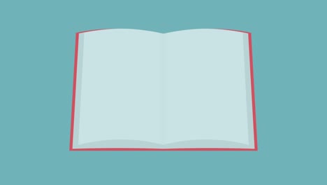 simple and cute book flipping animation longer loop