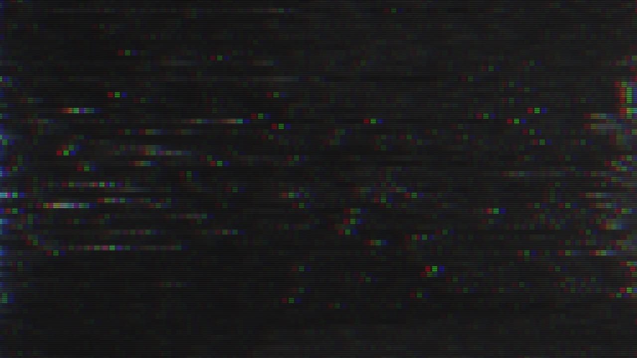 Unikt design, abstrakt digital animation, pixelstøj, glitch-fejl, videoskade.