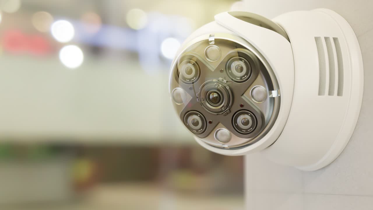 Futuristic security CCTV camera.