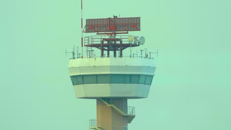 4k airport surveillance radar spinning tight shot authentic transport airline gate flying terminal transportation world travel thailand bangkok airport