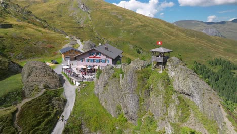 Aerial-View-Of-Restaurant-Grindelwaldblick-In-Kleine-Scheidegg