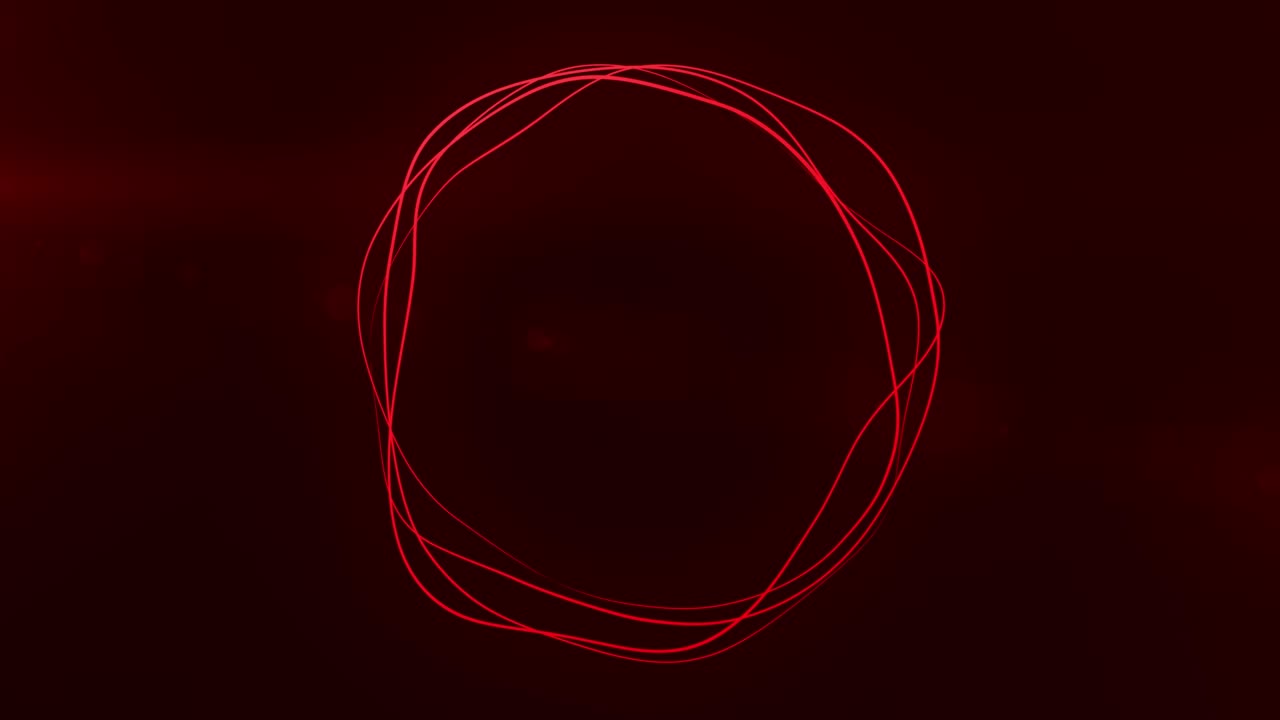 Ultra HD 4K Abstract 3D render neon circle. Red, Maroon neon circles abstract futuristic hi-tech motion background. Video 3d animation. 3840x2160