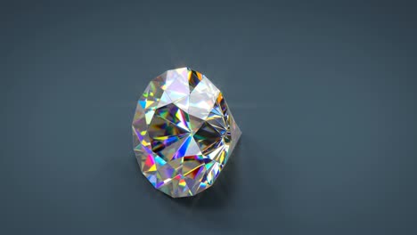 colorido brillante brillante corte diamante gira 3d render animado de bucle sin costuras