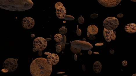 animación de bucle de galletas de chocolate