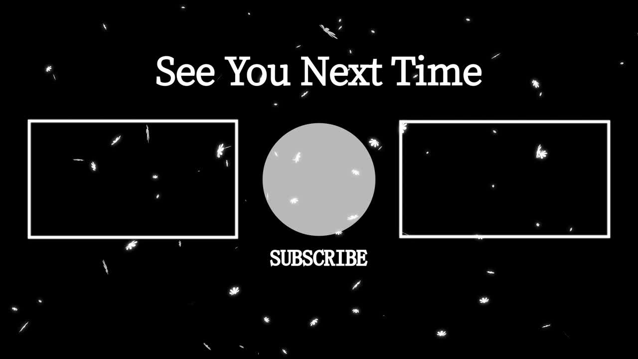 코스모스 꽃 입자 엔드 카드 엔딩 스크린 모션 그래픽