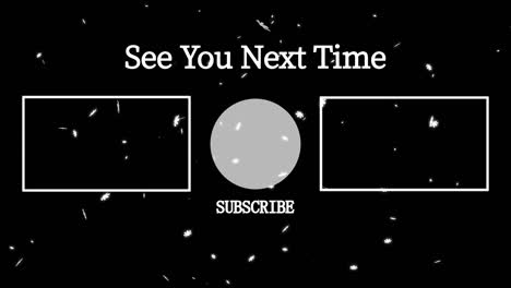 cosmos flower particles end card ending screen motion graphics