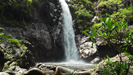 wild waterfall, ta gu, on sunny day