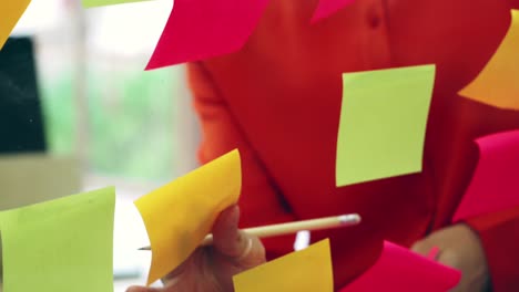 business people work on project planning board