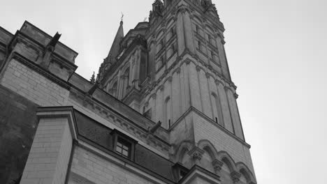 monochrome of cathédrale saint-maurice d'angers in angers, france