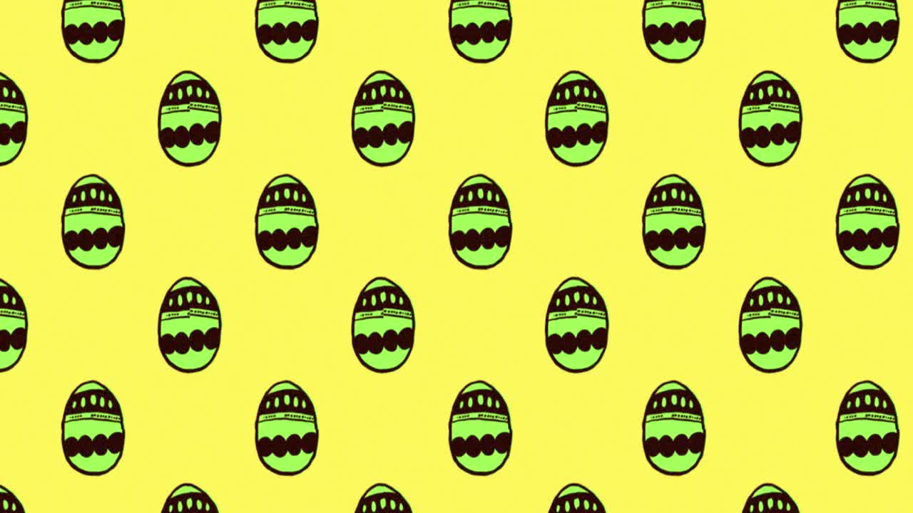 Cute Easter Egg Pattern animation 4k