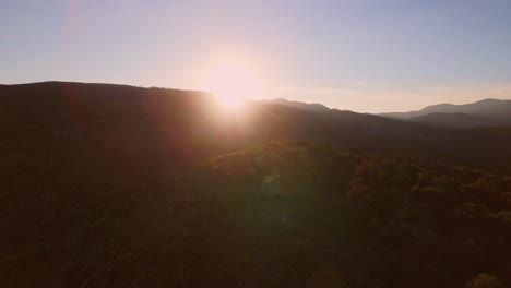 Aerial:-The-mountains-of-the-Greek-island-Samos-during-sunset