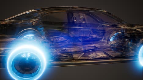 ruedas de coche brillando en el coche