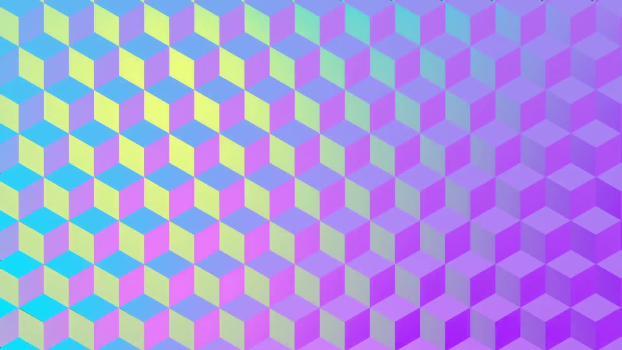 다양한 기하학적 모양의 디지털로 생성된 비디오