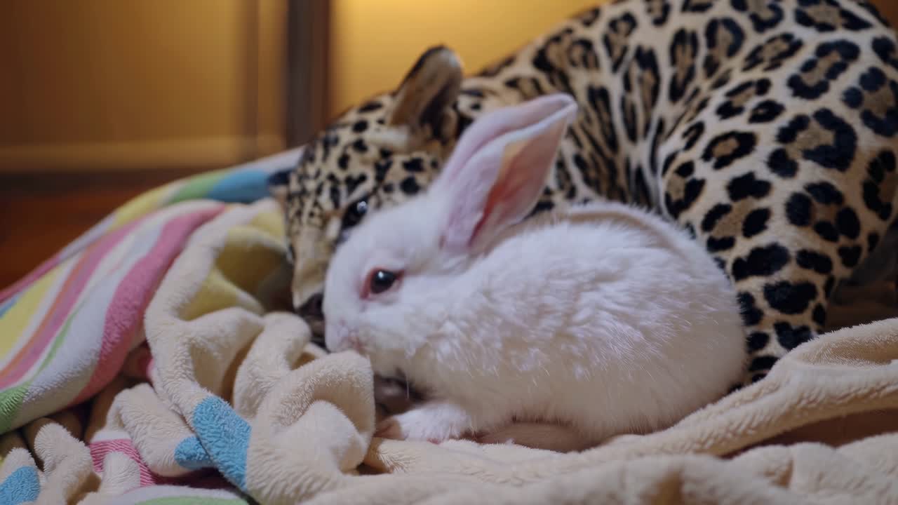 재규어와 새끼 토끼