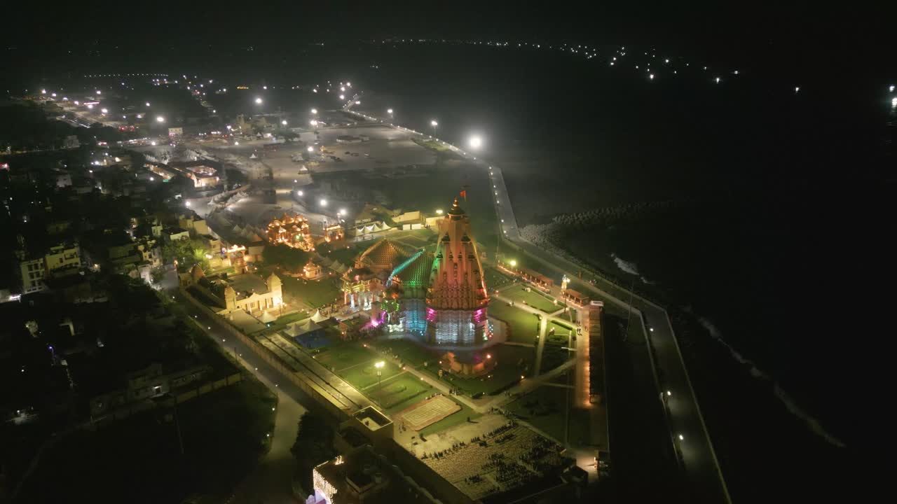 12 Jyotirlingas in India, Temples of Lord Shiva, indian temple architecture, Somnath Temple Aerial view