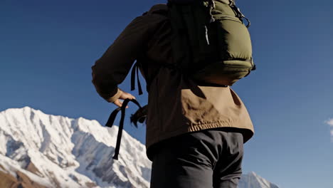 hiker in the himalayas