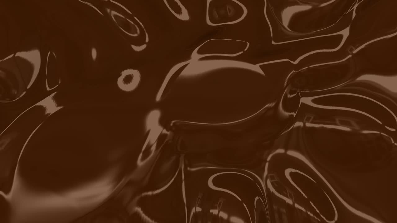 액체 핫 초콜릿 배경: 녹은 다크 초콜릿 텍스처 3d 렌더링 루프 4k 화려한 실크 배경 애니메이션