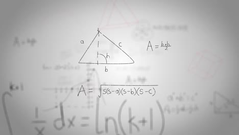 Animation-of-mathematical-equations-on-white-background