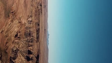 Aerial-Vertical-Shot-Fish-River-Canyon-in-Namibia,-Africa