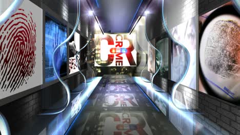3d 가상 스튜디오 범죄 세트 배경