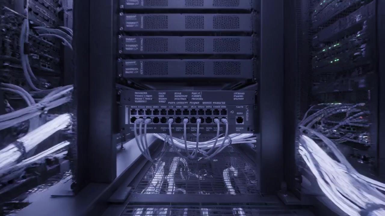 Exploring the Depths of a Modern Data Center: A Journey Through Networks and Cables Capturing the Essence of Advanced Technology and Innovation Today