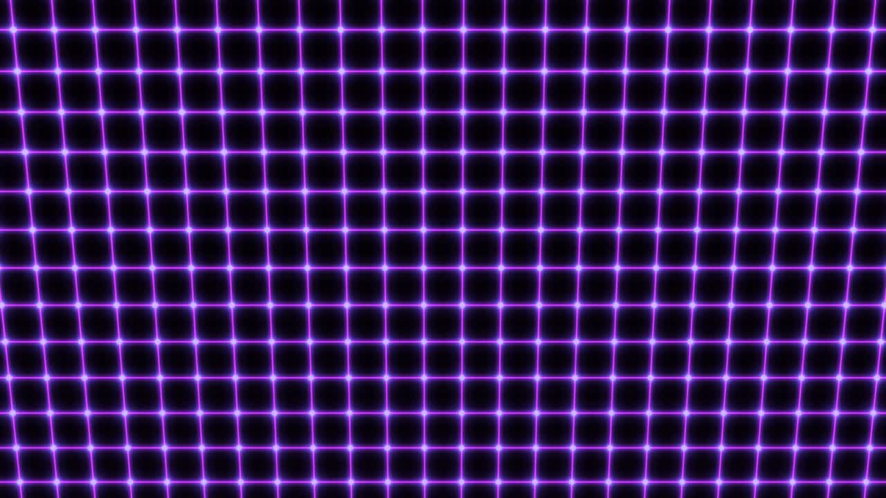 80 년대 레트로 신스 웨이브 네온 레이저 빛 그리드 평면 회전 - 4k 원활한 루프 모션 배경 애니메이션