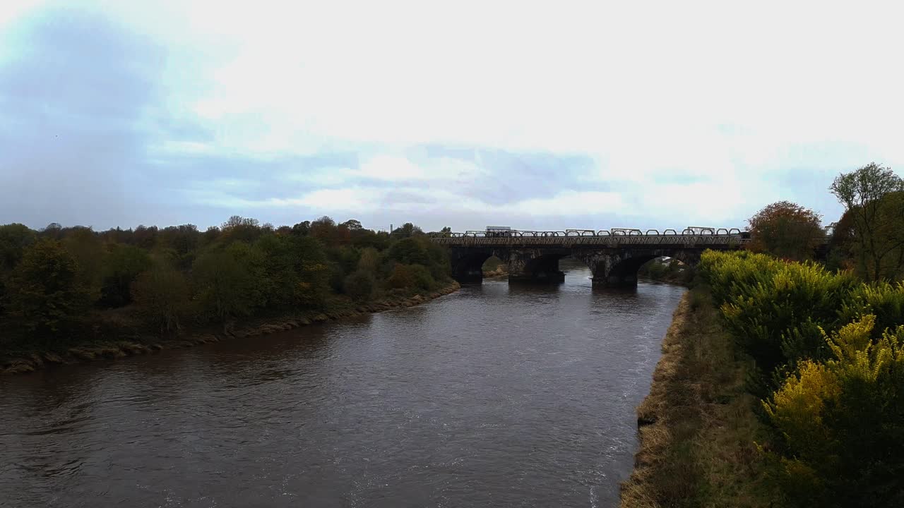 View from a bridge over Avenham park, Preston