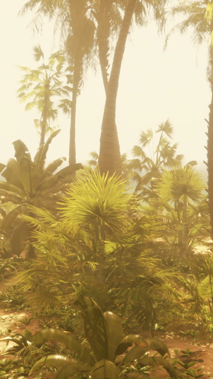 나무 가 있는 울창 한 열대 열대 우림