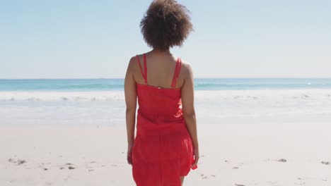 young woman relaxing by the sea 4k