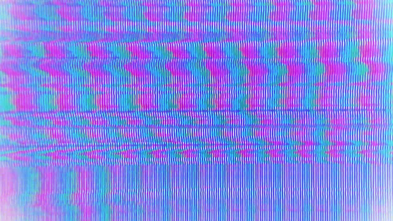 Psychedelic Static Noise Grain Pattern, Damaged VHS Tape Recorder, Bad  Signal, Pink, Purple, Blue, White, Green, Turquoise, 4k Loop To Use As  Visual Effect Or Analog Film Burn Overlay Free Stock Video