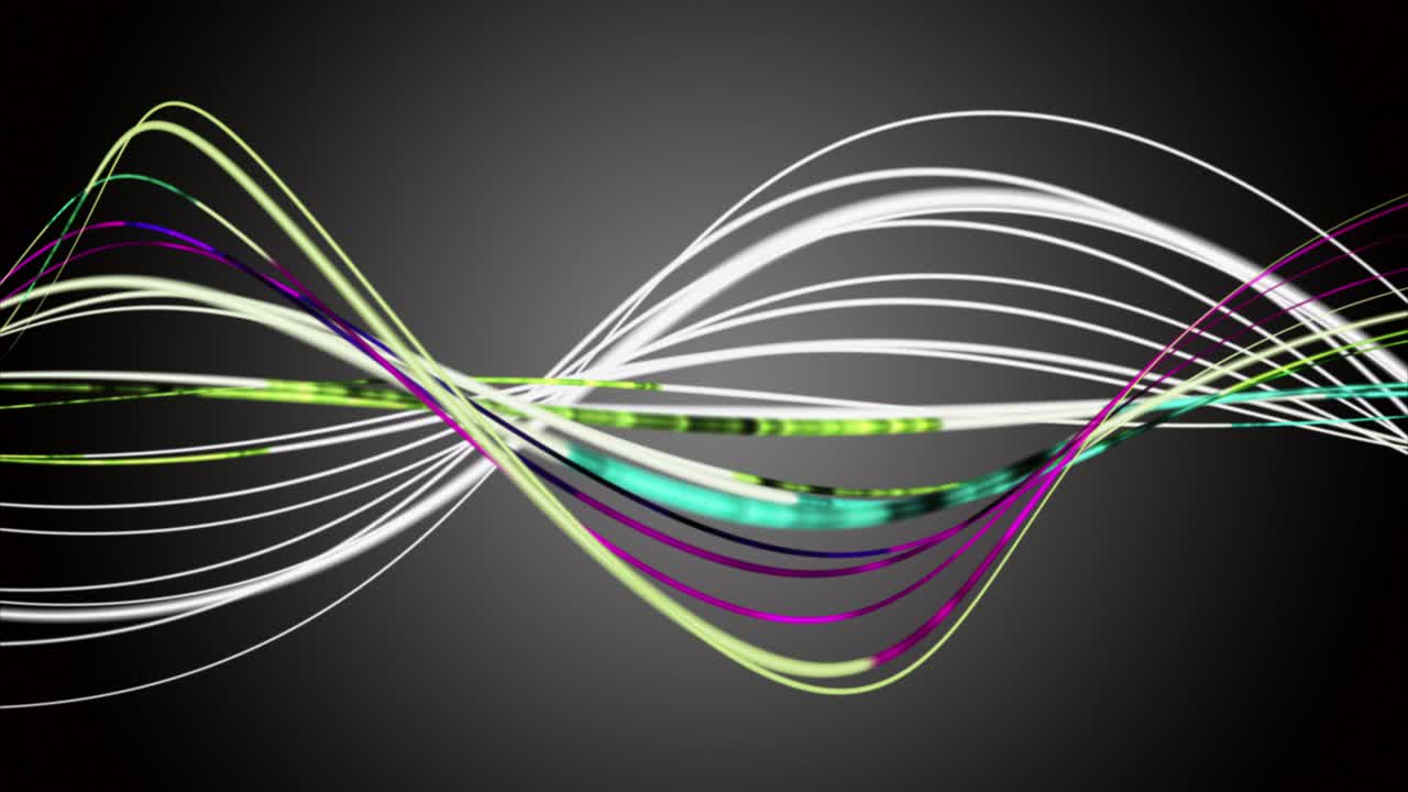 Fantastic animation with stripe wave object in slow motion, 4096x2304 loop 4K