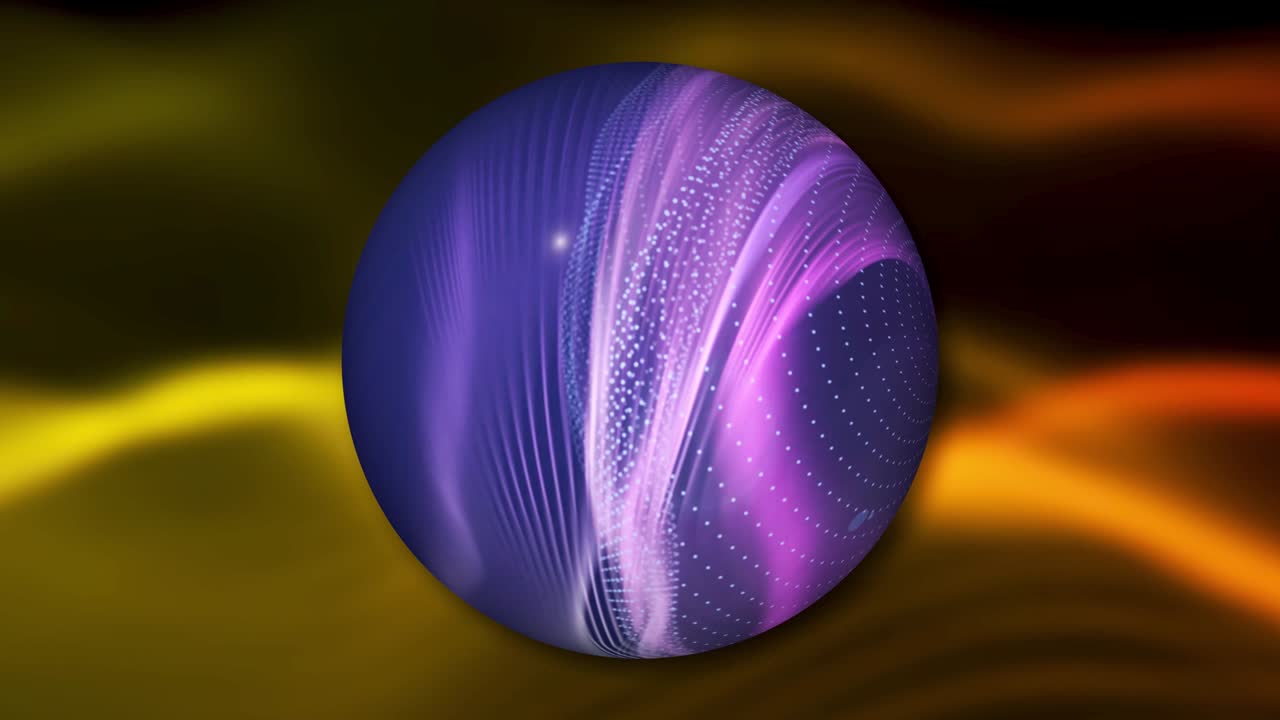 Spinning Abstract sphere on gradient background. Rotating sphere animation.