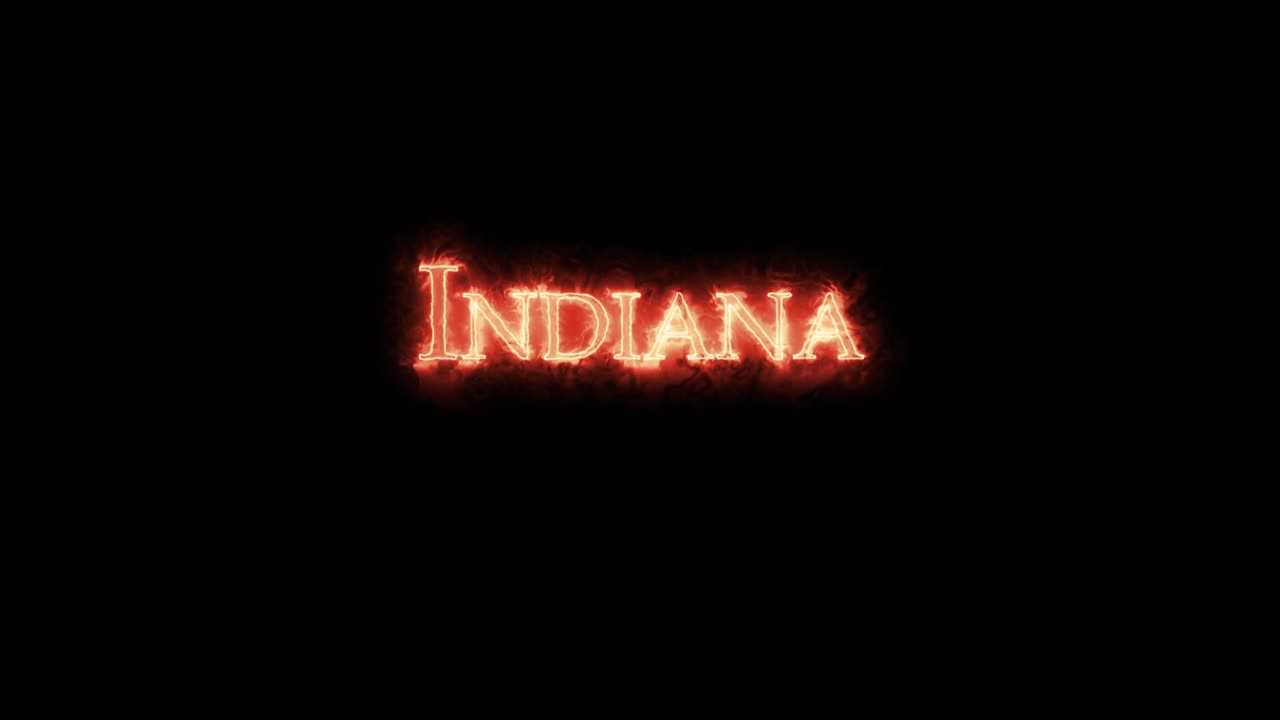 indiana escrito con fuego.