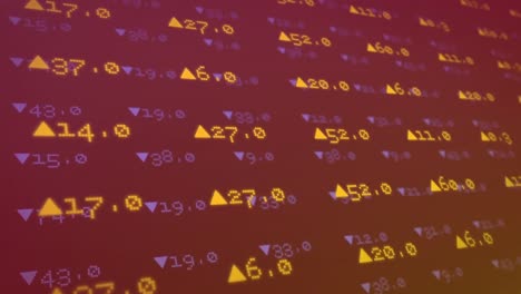Animation-Der-Datenverarbeitung-An-Der-Börse-Vor-Rosa-Hintergrund-Mit-Farbverlauf