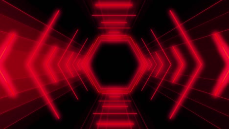 red neon square portal