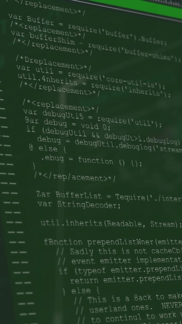 Animazione di elaborazione dati su interfaccia