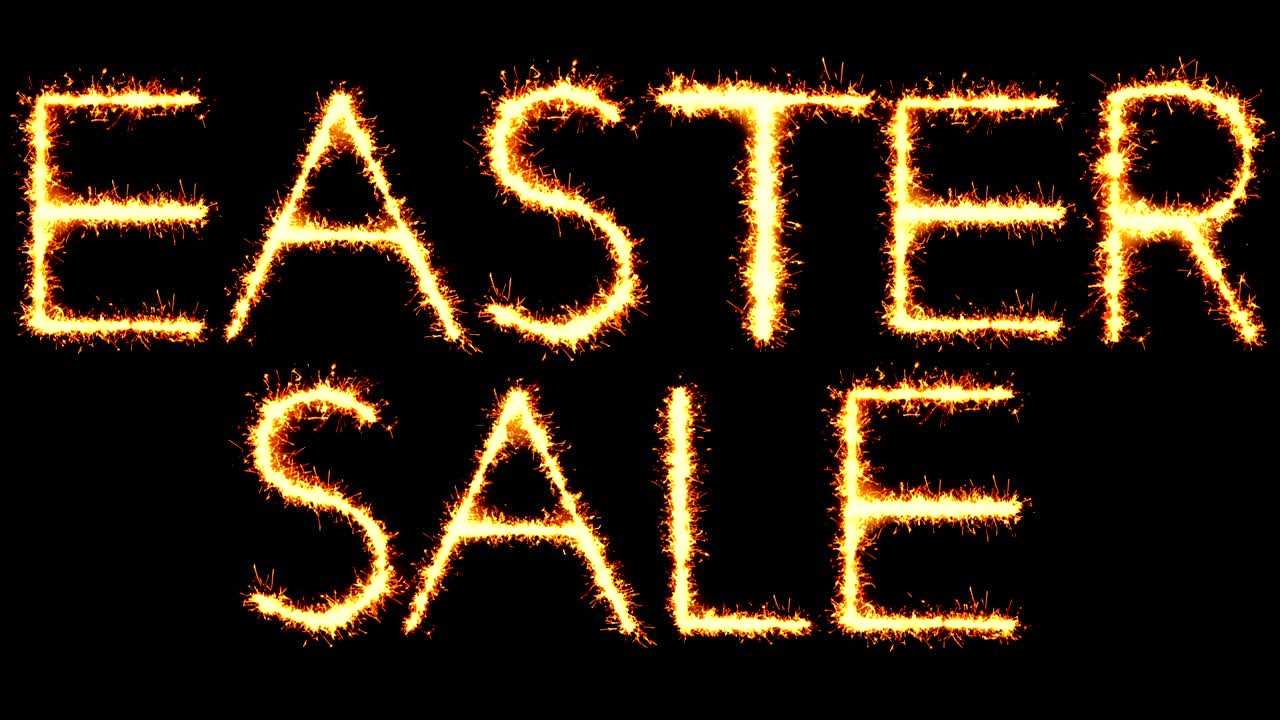 부활절 판매 문자 반이는 반이는 불꽃놀이 루프 애니메이션