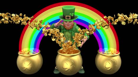 leprechaun, la olla de oro tiene un bucle mágico.
