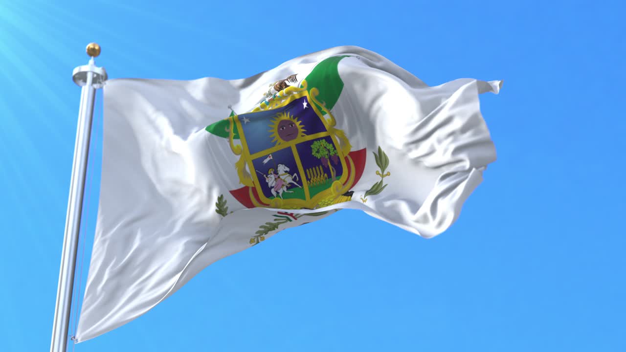 la bandera de querétaro, méxico. loop
