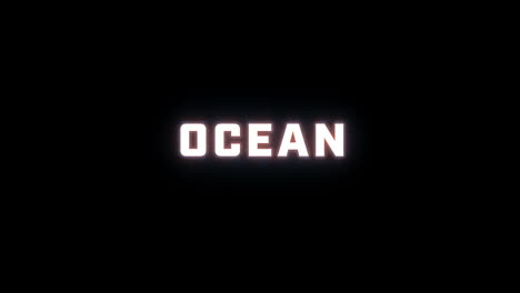 4K-text-reveal-of-the-word-"ocean"-on-a-black-background