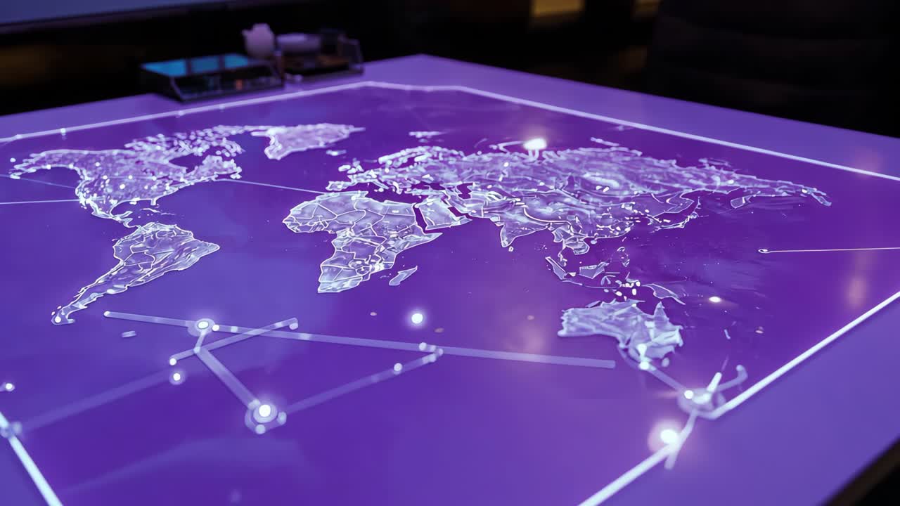 World Map on a Table