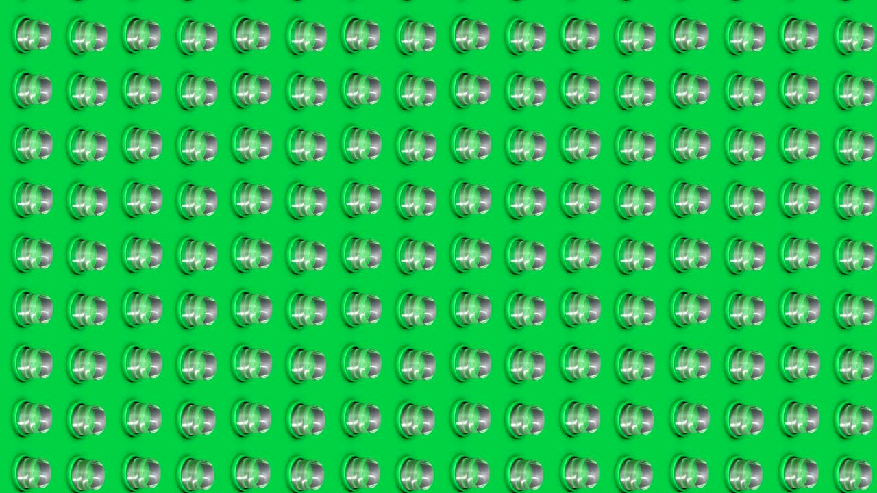 추상적인 이소메트릭 배경 유리 실린더 버튼 수직 파동 운동